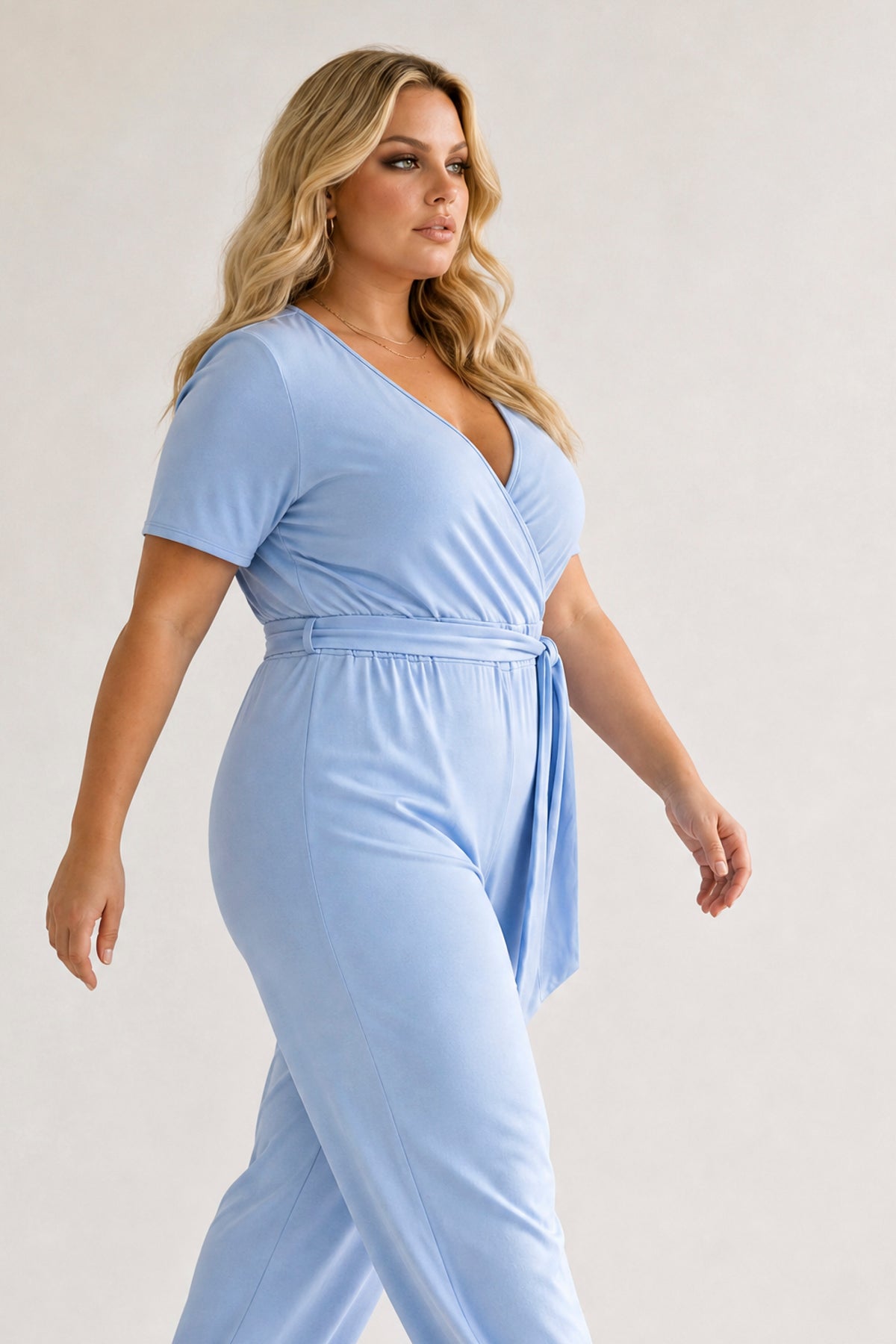 Plus Size Captivating Jumpsuit - Blue