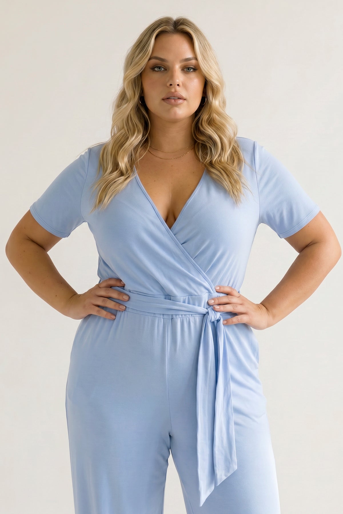 Plus Size Captivating Jumpsuit - Blue