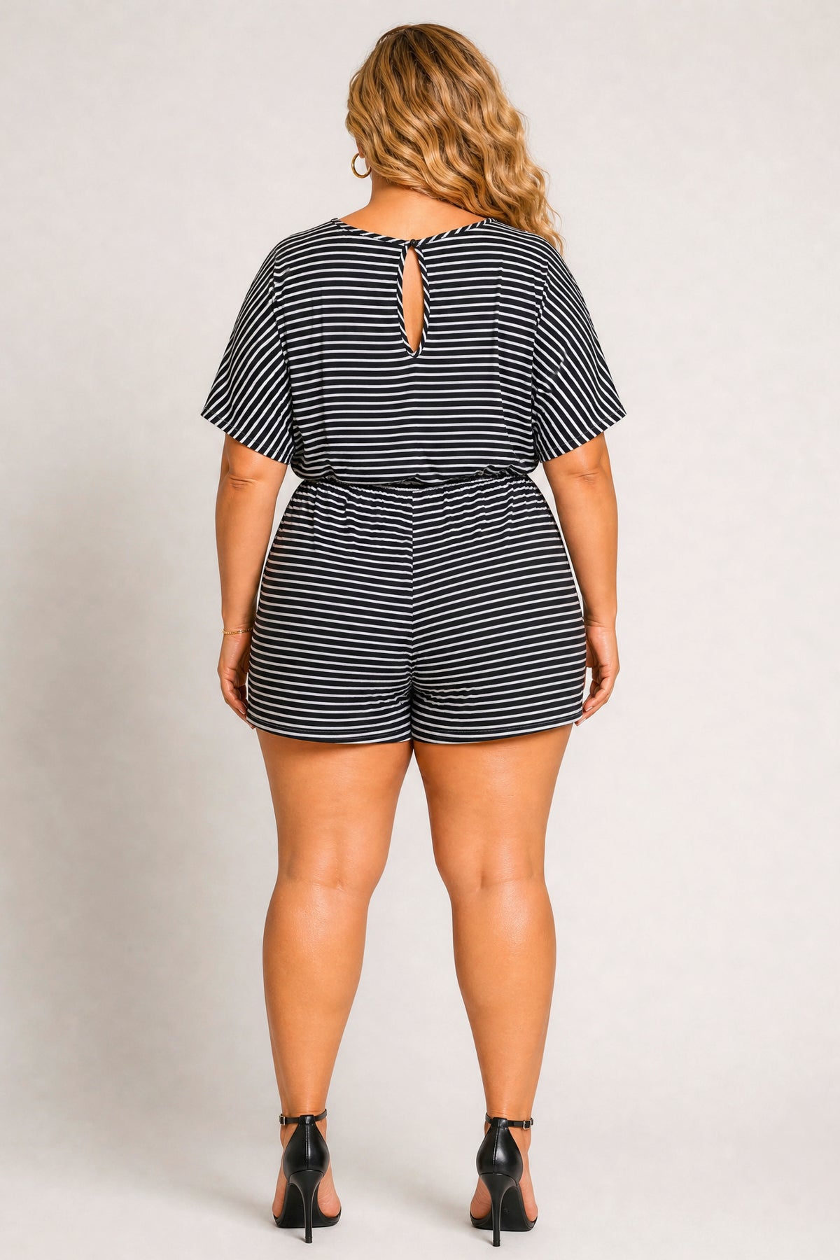 Plus Size Casual Crush Romper - Black