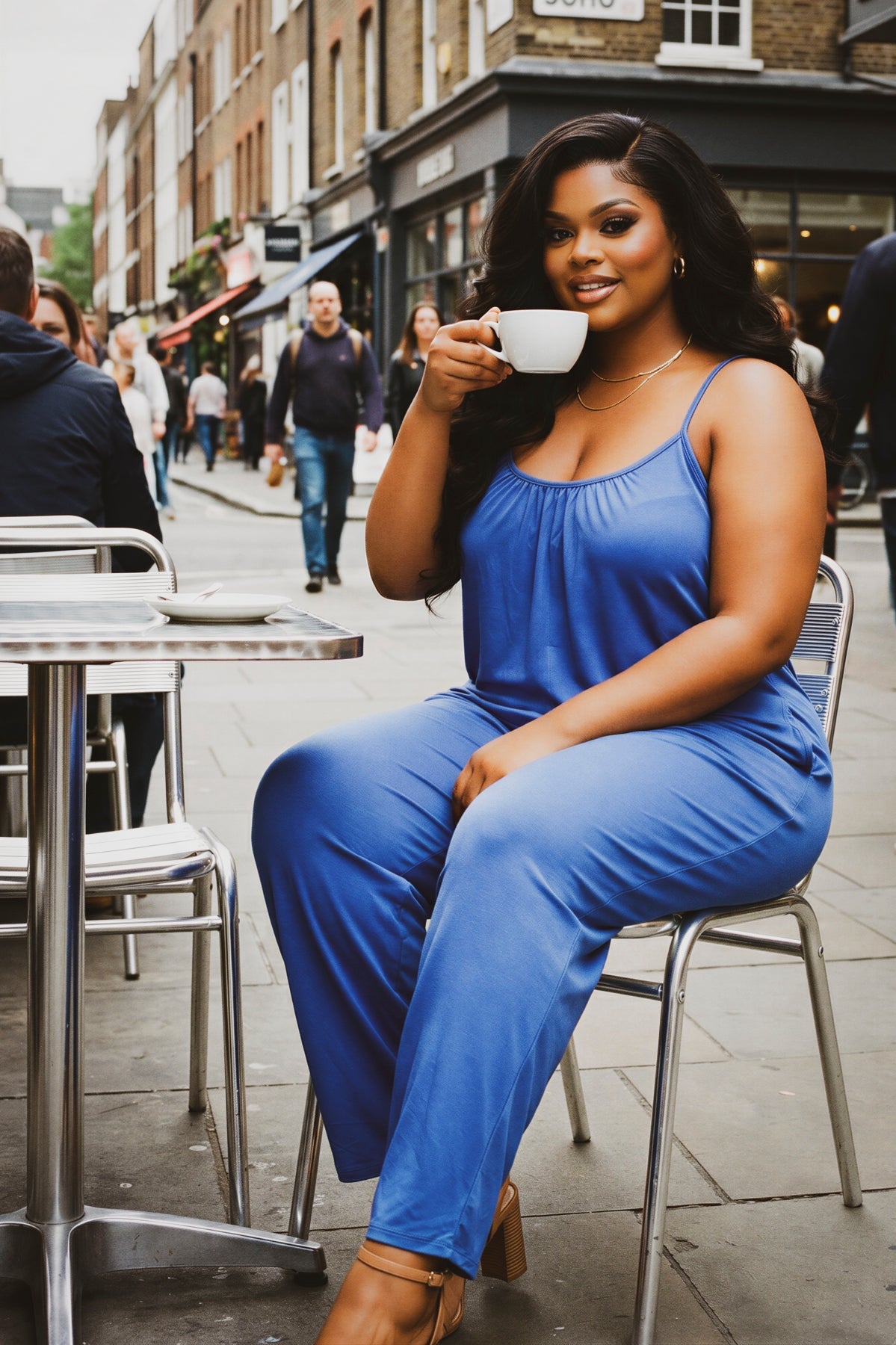 Plus Size Endless Ease Jumpsuit - Blue