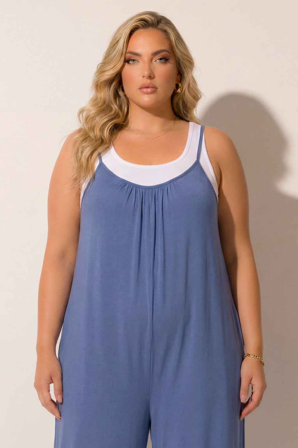Plus Size Endless Ease Jumpsuit - Blue