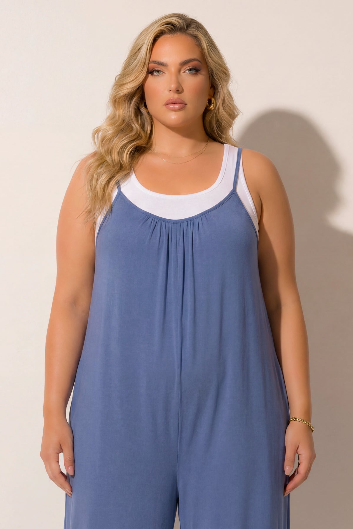 Plus Size Endless Ease Jumpsuit - Blue