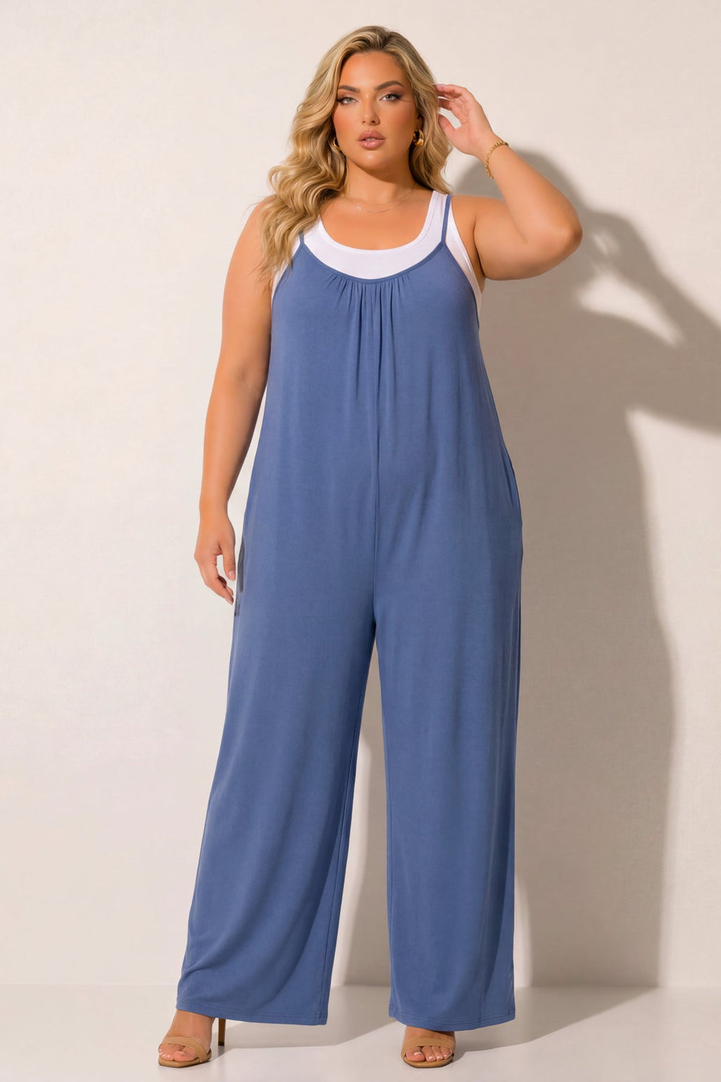 Plus Size Endless Ease Jumpsuit - Blue