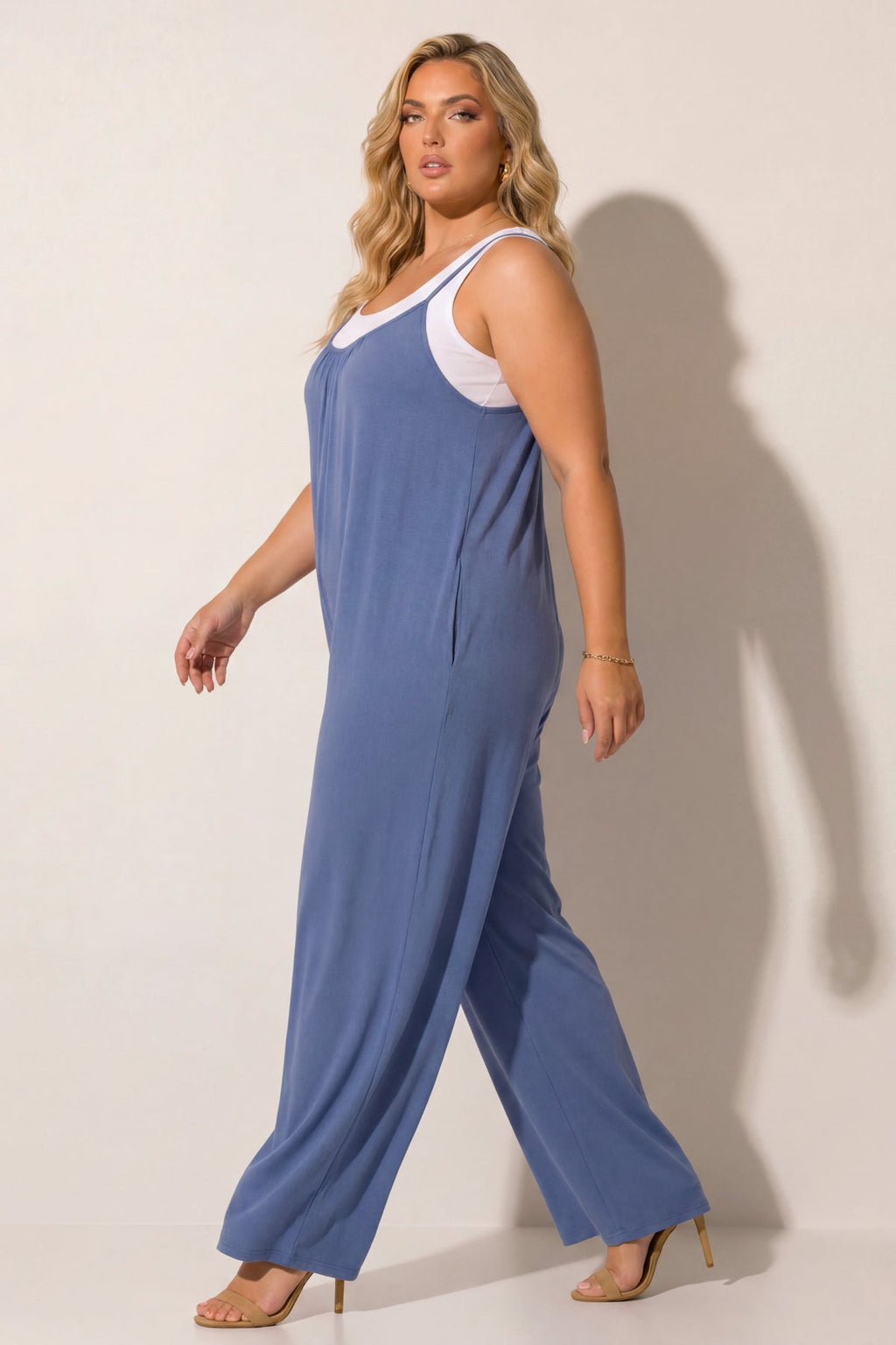 Plus Size Endless Ease Jumpsuit - Blue