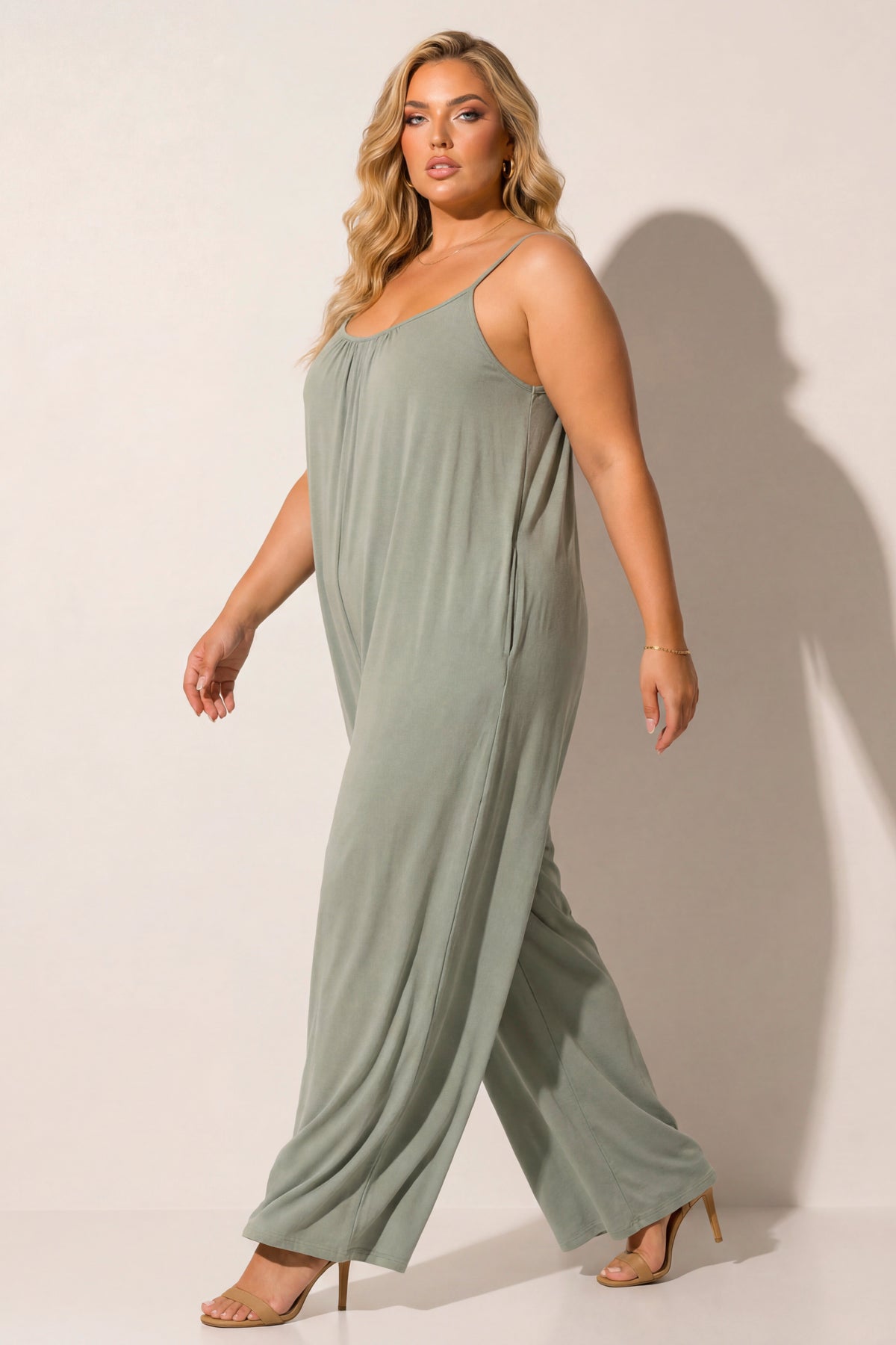 Plus Size Endless Ease Jumpsuit - Olive
