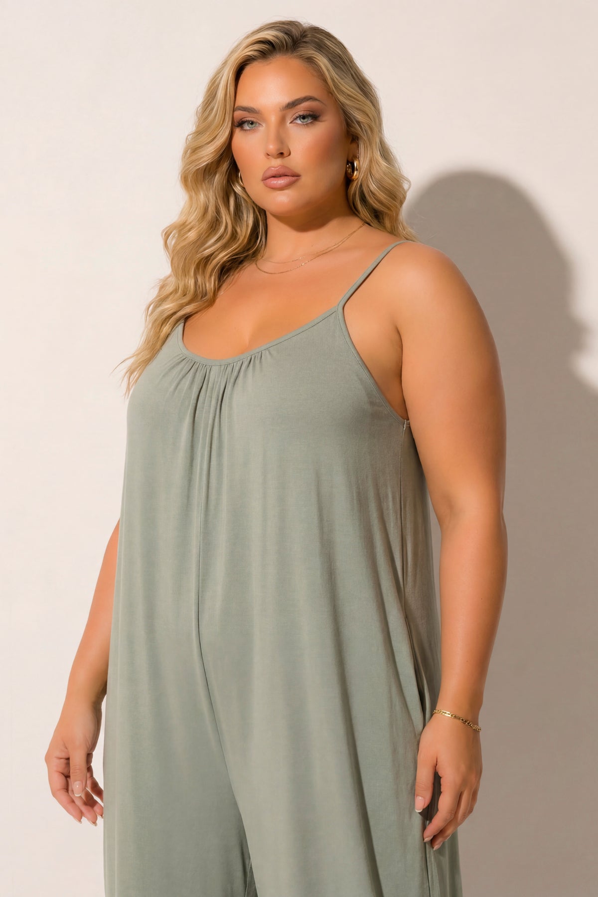 Plus Size Endless Ease Jumpsuit - Olive