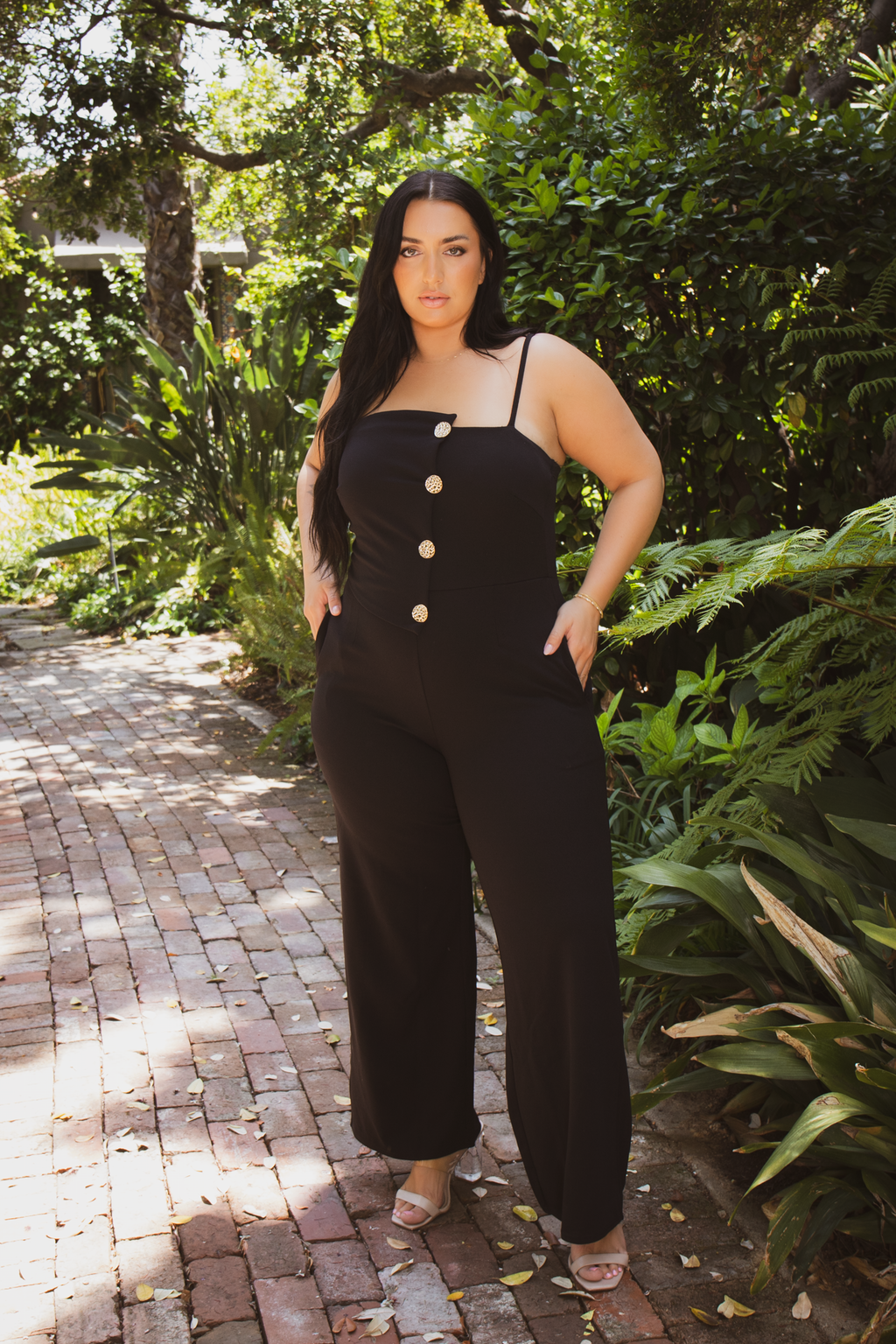 Plus Size Golden Hour Jumpsuit- Black