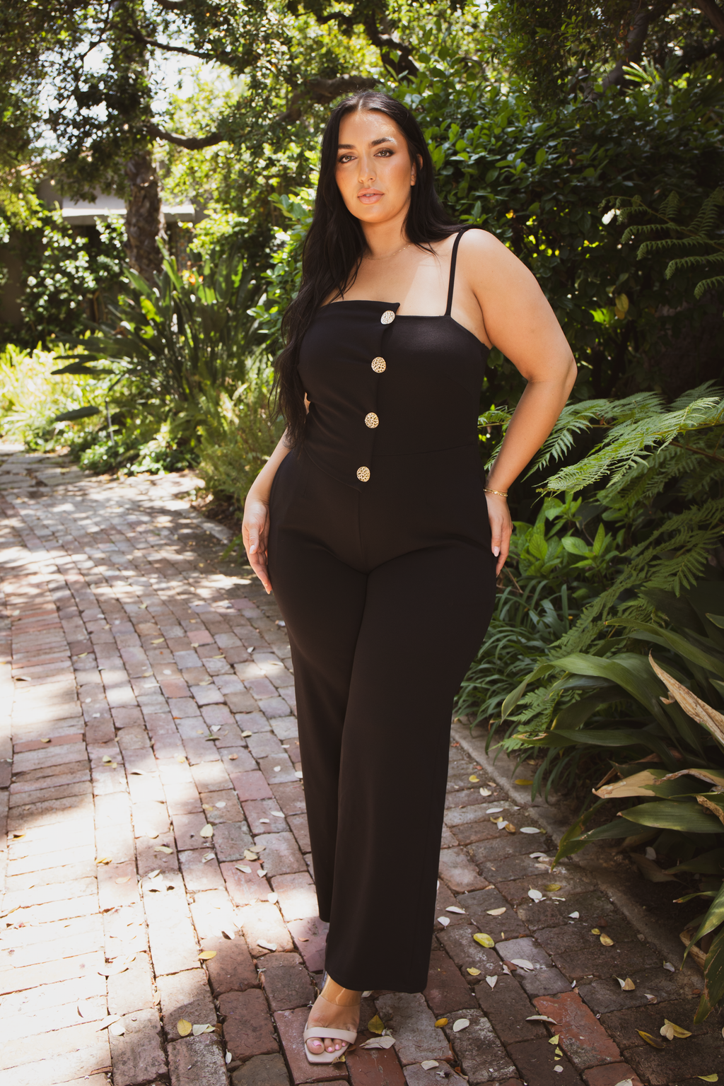 Plus Size Golden Hour Jumpsuit- Black