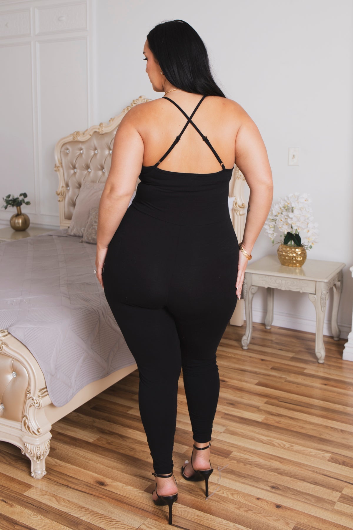 Plus Size Lola 2.0 Destroyed  Jumpsuit - Black