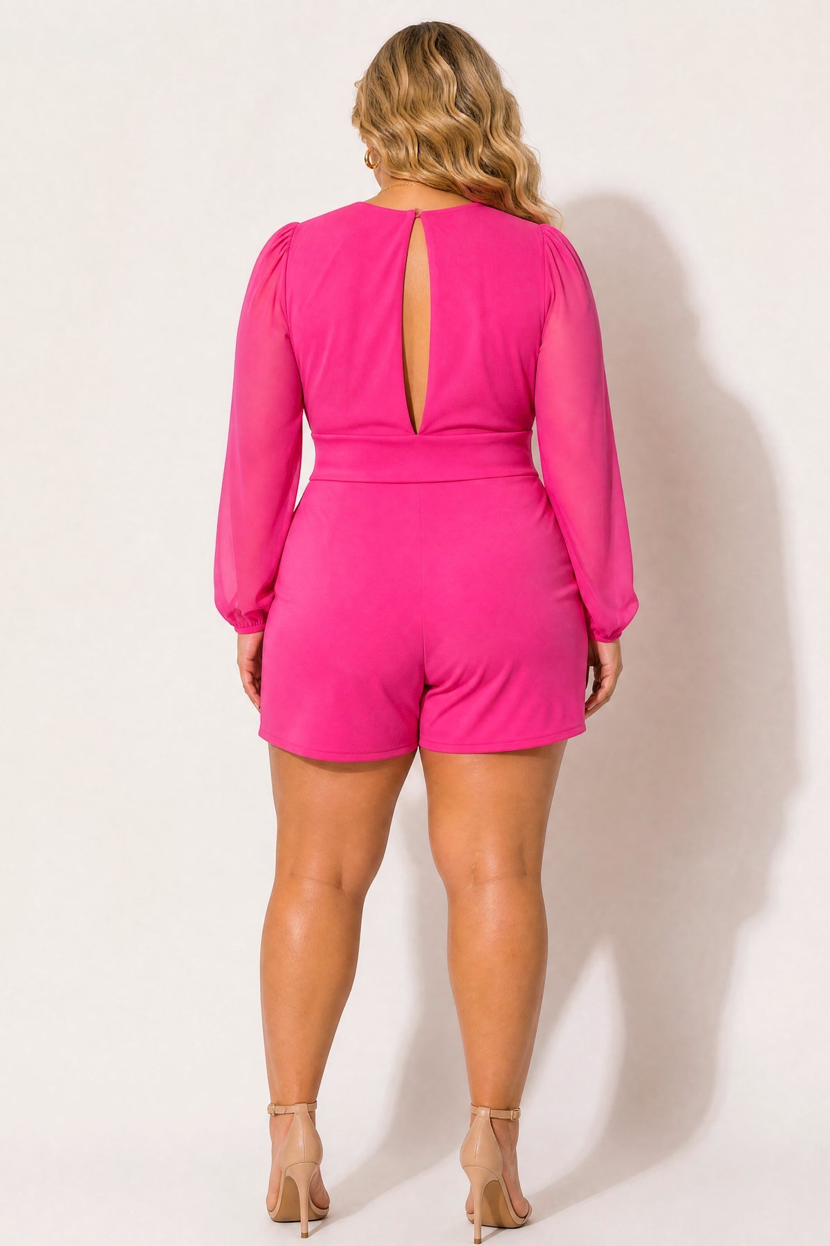 Plus Size Priya Romper - Pink