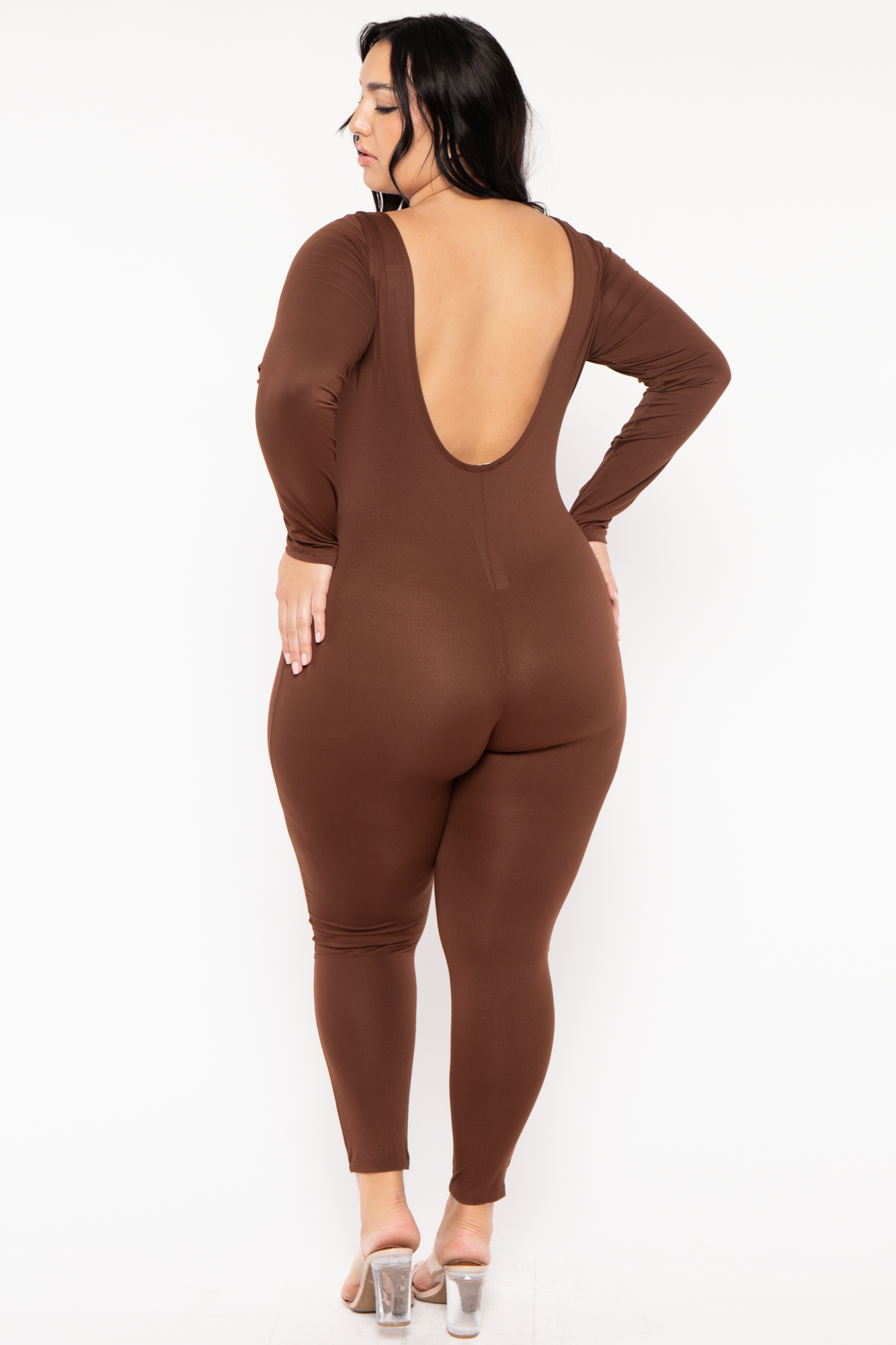 Plus Size Regine Jumpsuit - Brown
