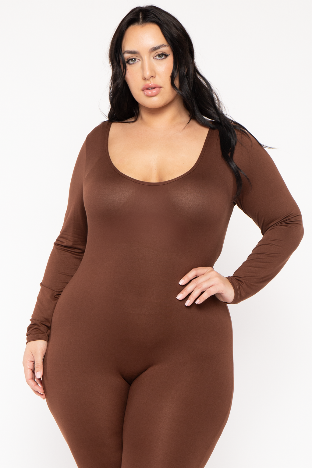 Plus Size Regine Jumpsuit - Brown
