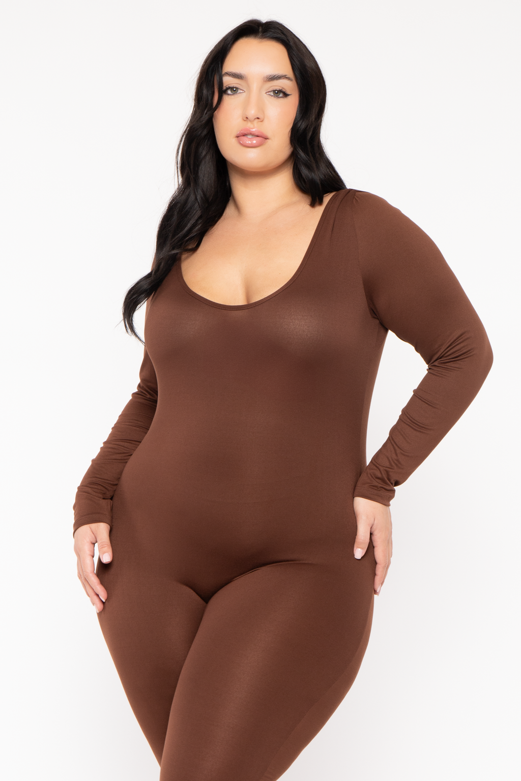 Plus Size Regine Jumpsuit - Brown