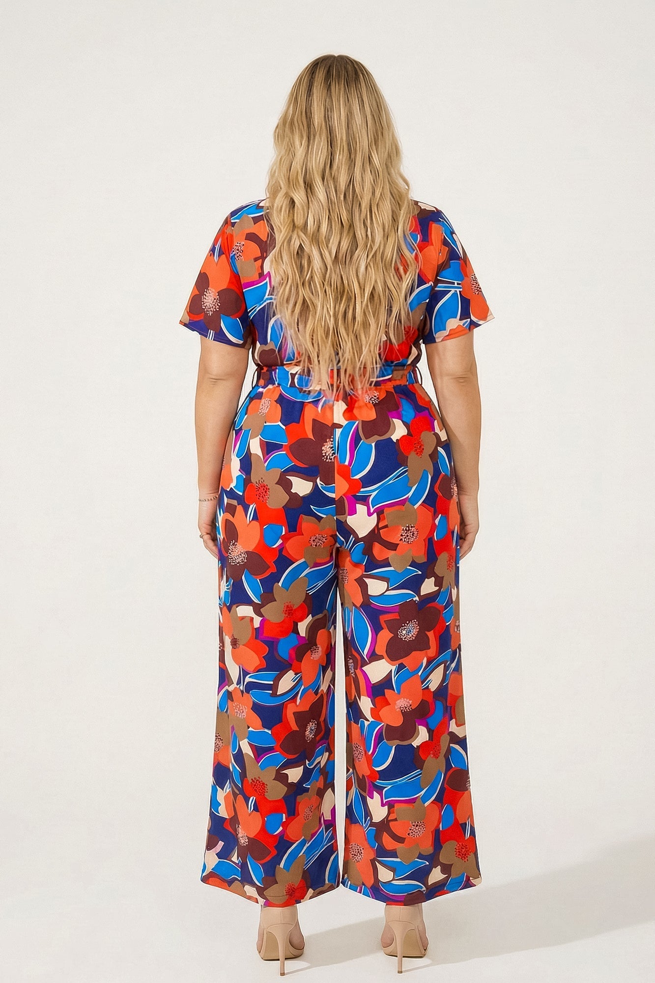 Plus Size Sienna Bloom Flow Jumpsuit- Multi