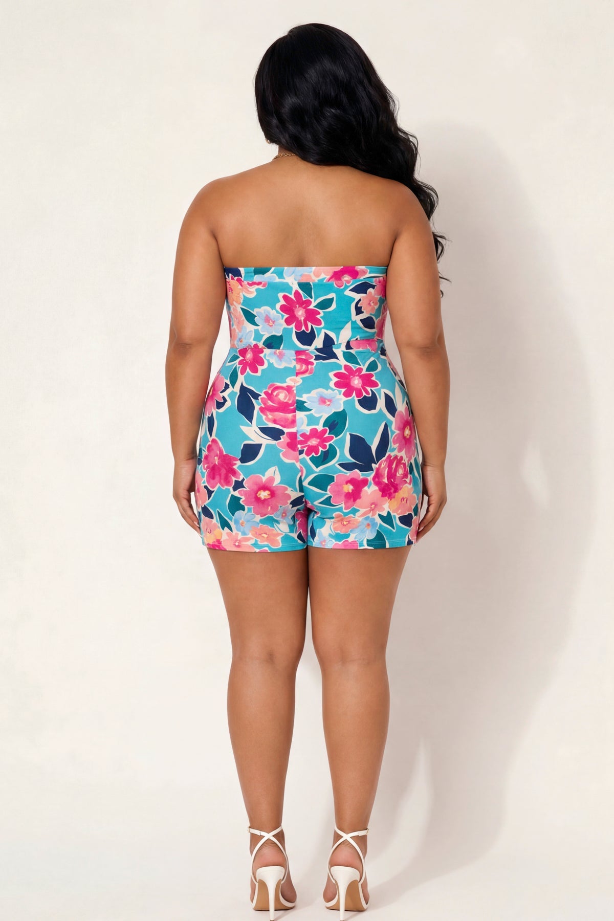 Plus Size Sonja Strapless Romper - Multi