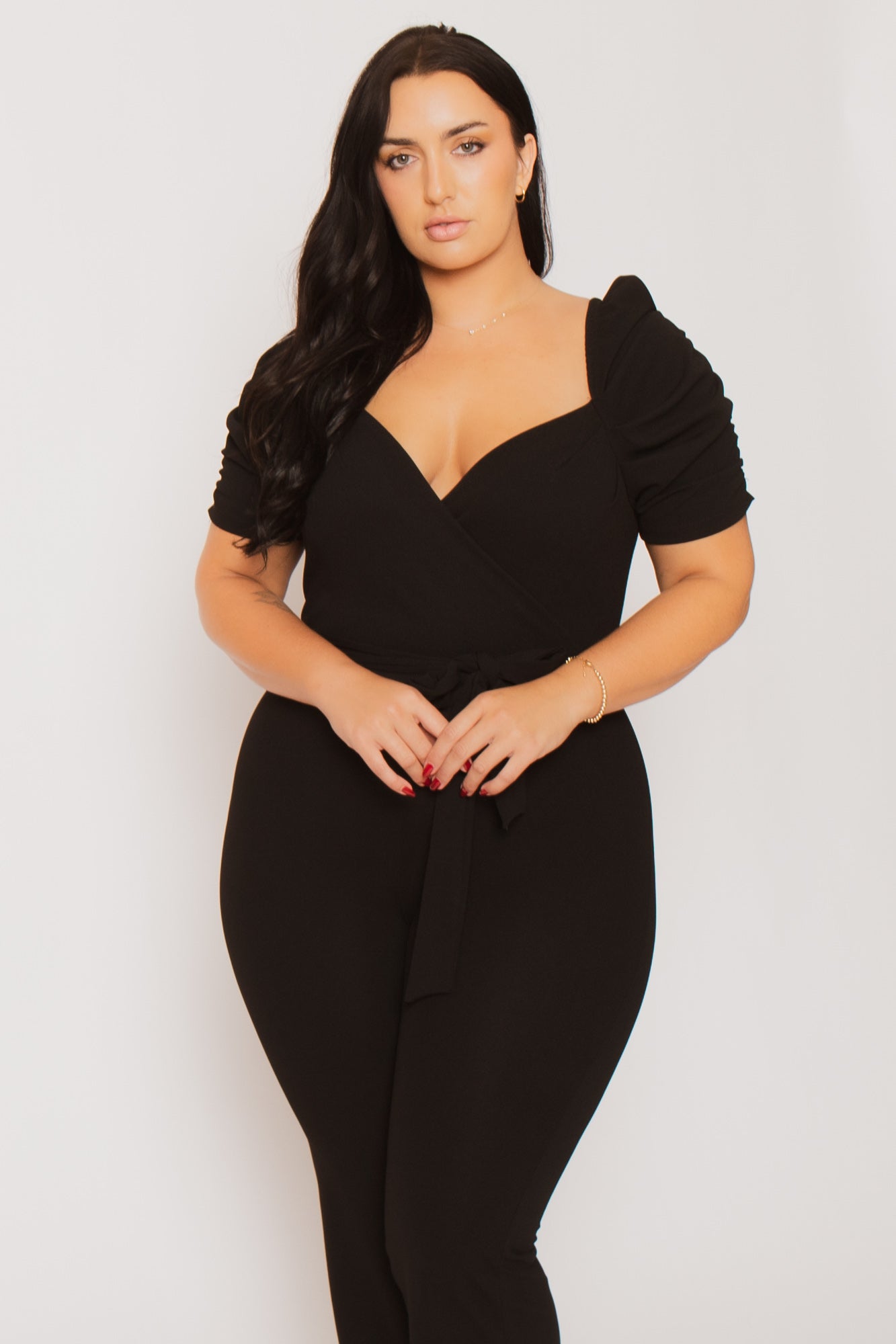 Plus Size  Timeless Allure Jumpsuit- Black