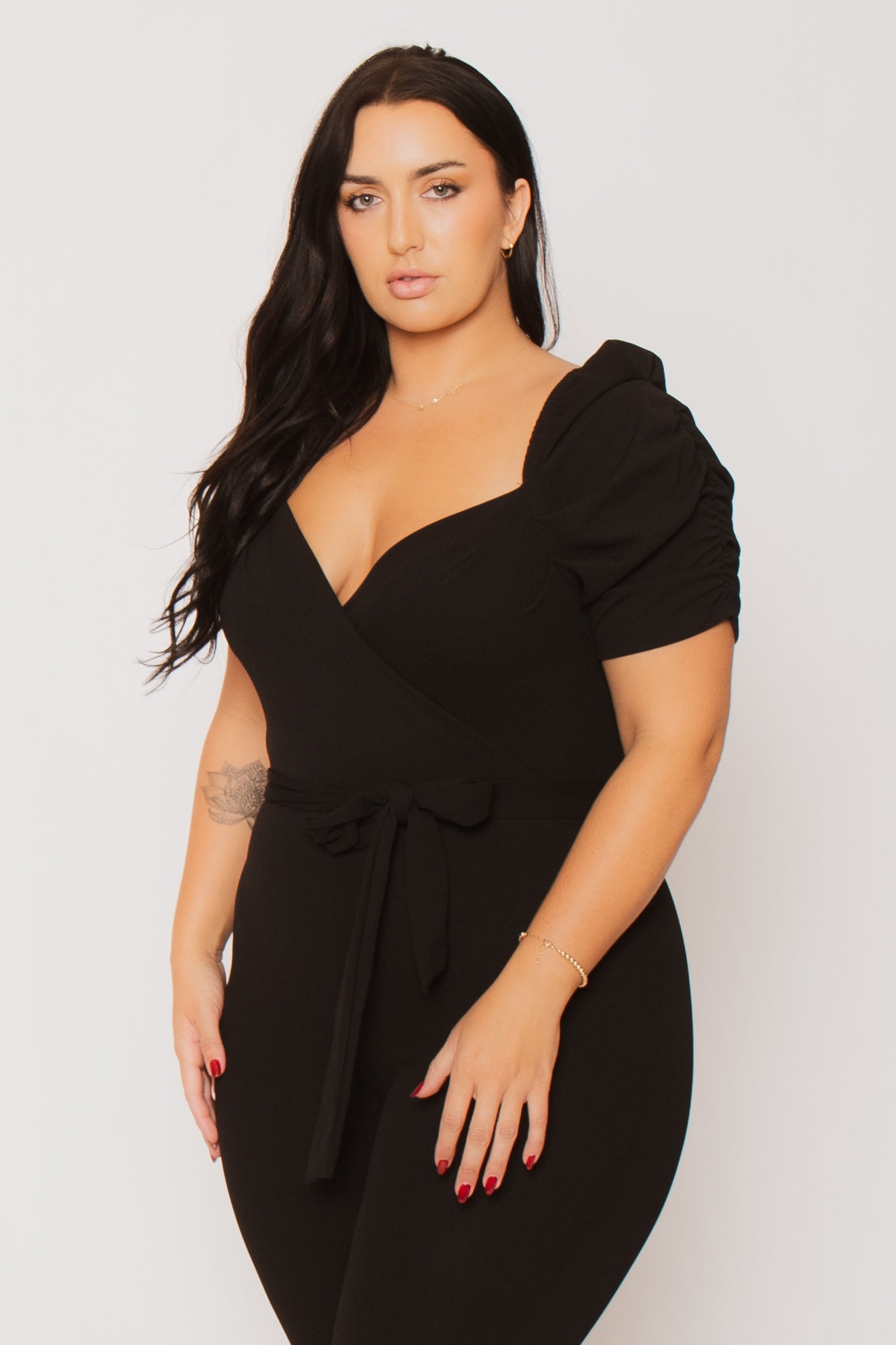 Plus Size  Timeless Allure Jumpsuit- Black