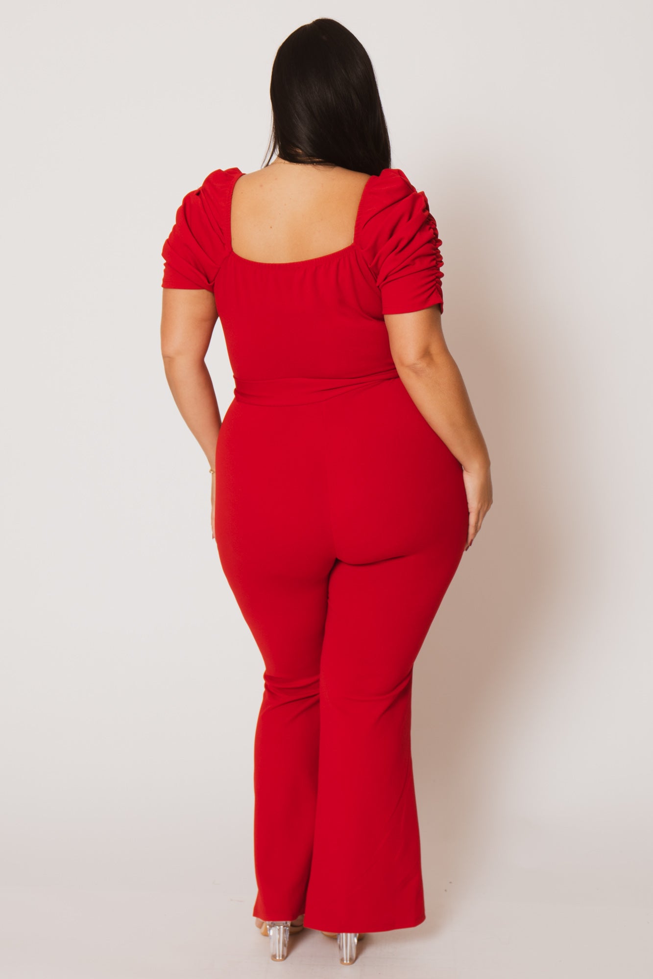 Plus Size  Timeless Allure Jumpsuit- Red
