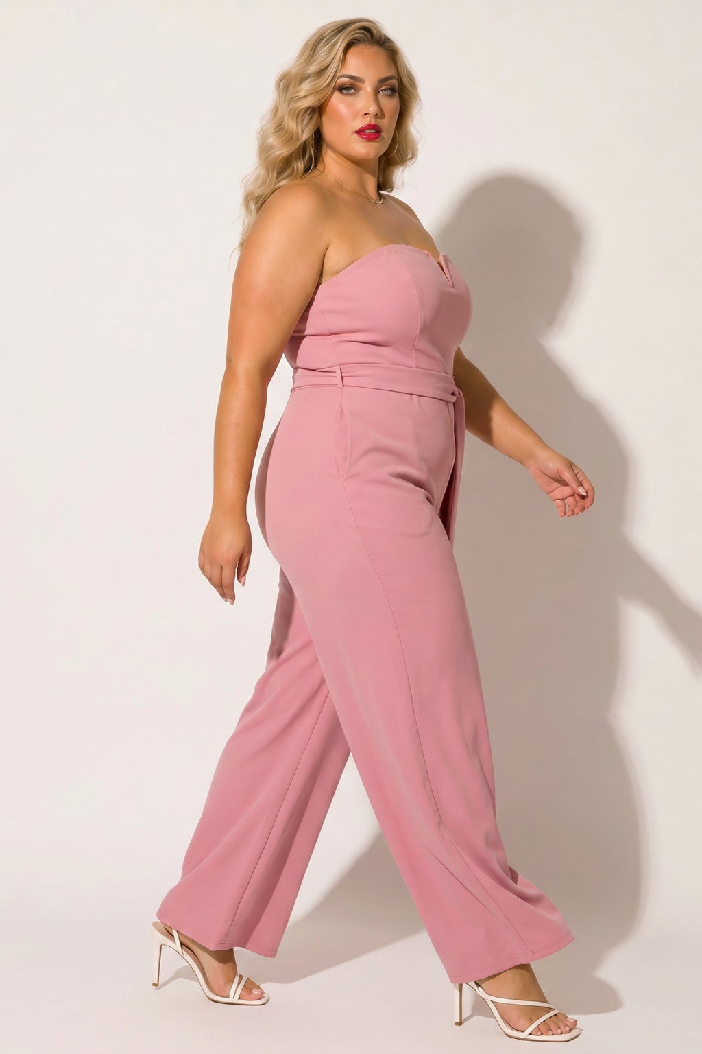 Plus Size Viviana Classic Jumpsuit - Mauve