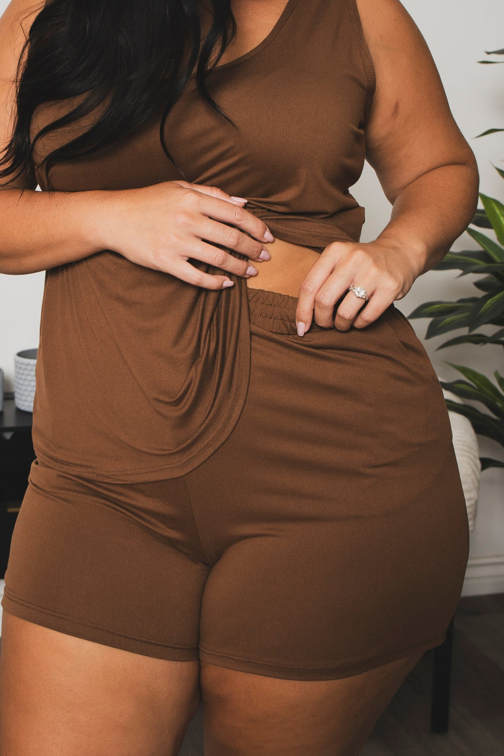 Plus Size Hadley Comfy Set - Brown