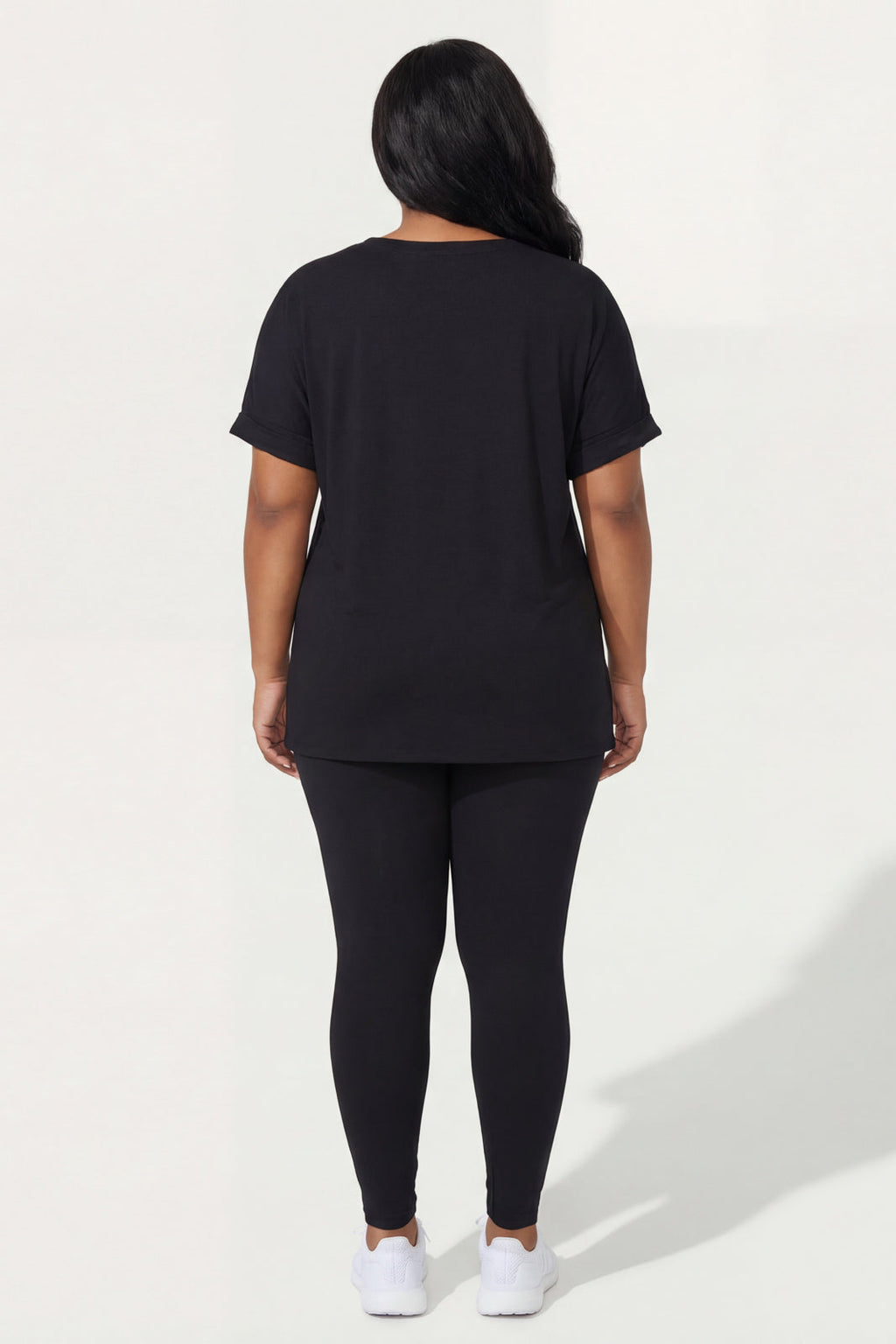 Plus Size Stratus Tee And Legging Set - Black