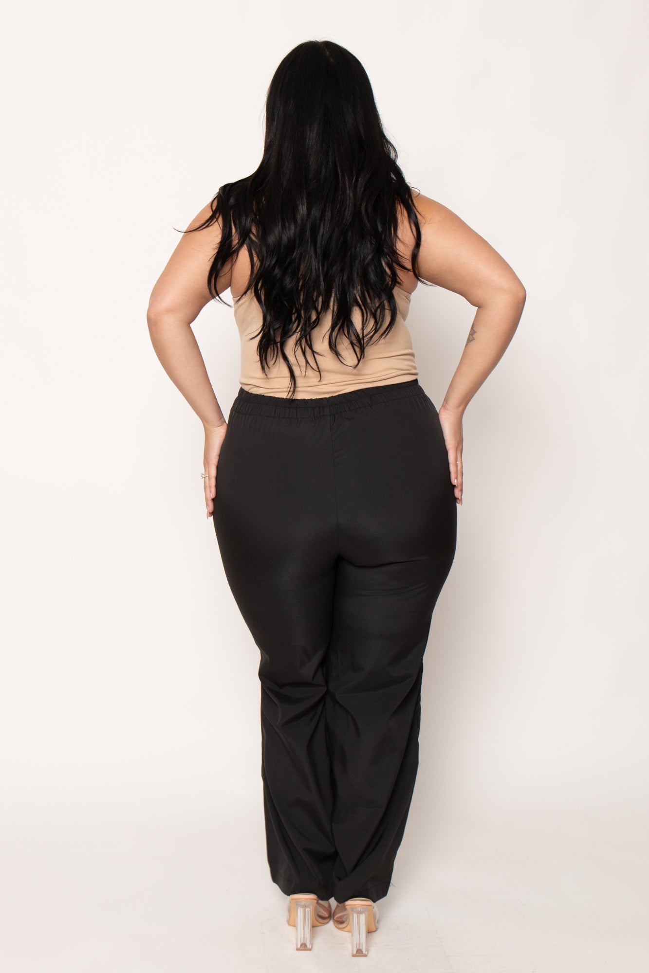 Plus Size  Onyx Statement Flare Pants  - Black