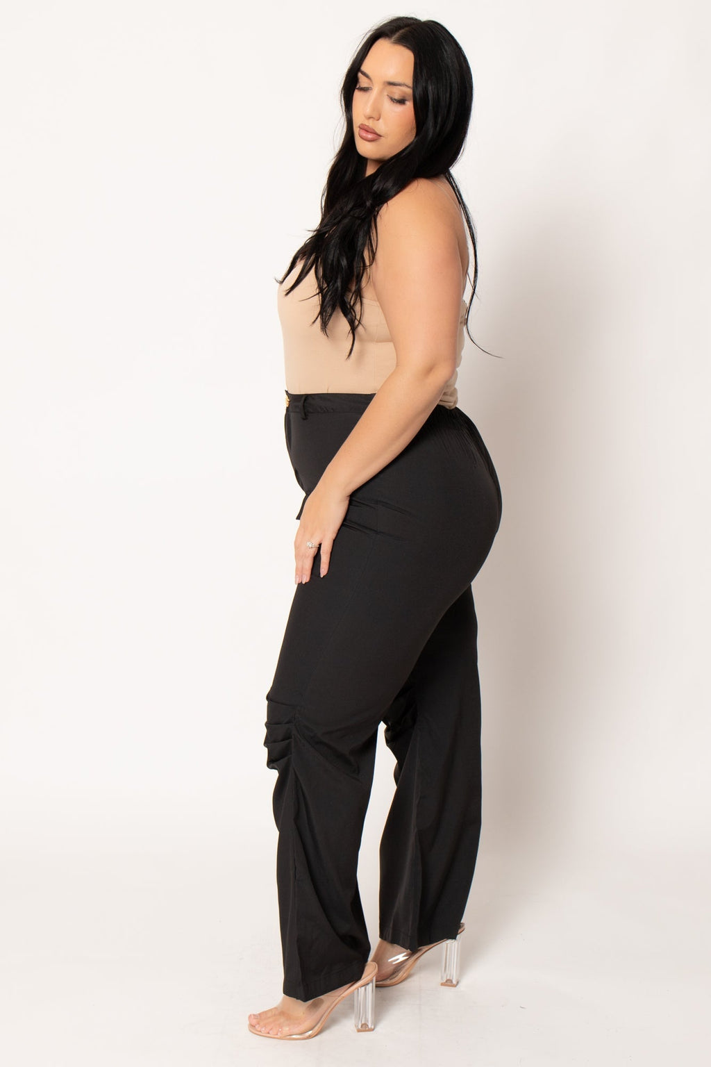 Plus Size  Onyx Statement Flare Pants  - Black