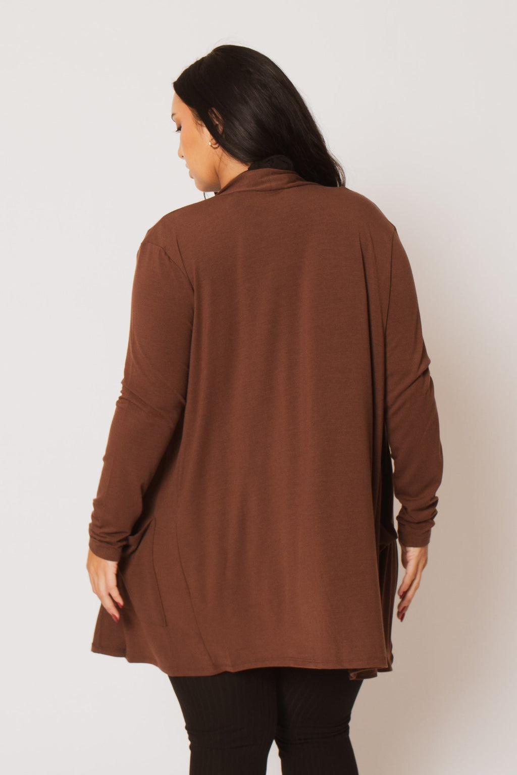 Plus Size Clara Cardigan  - Brown