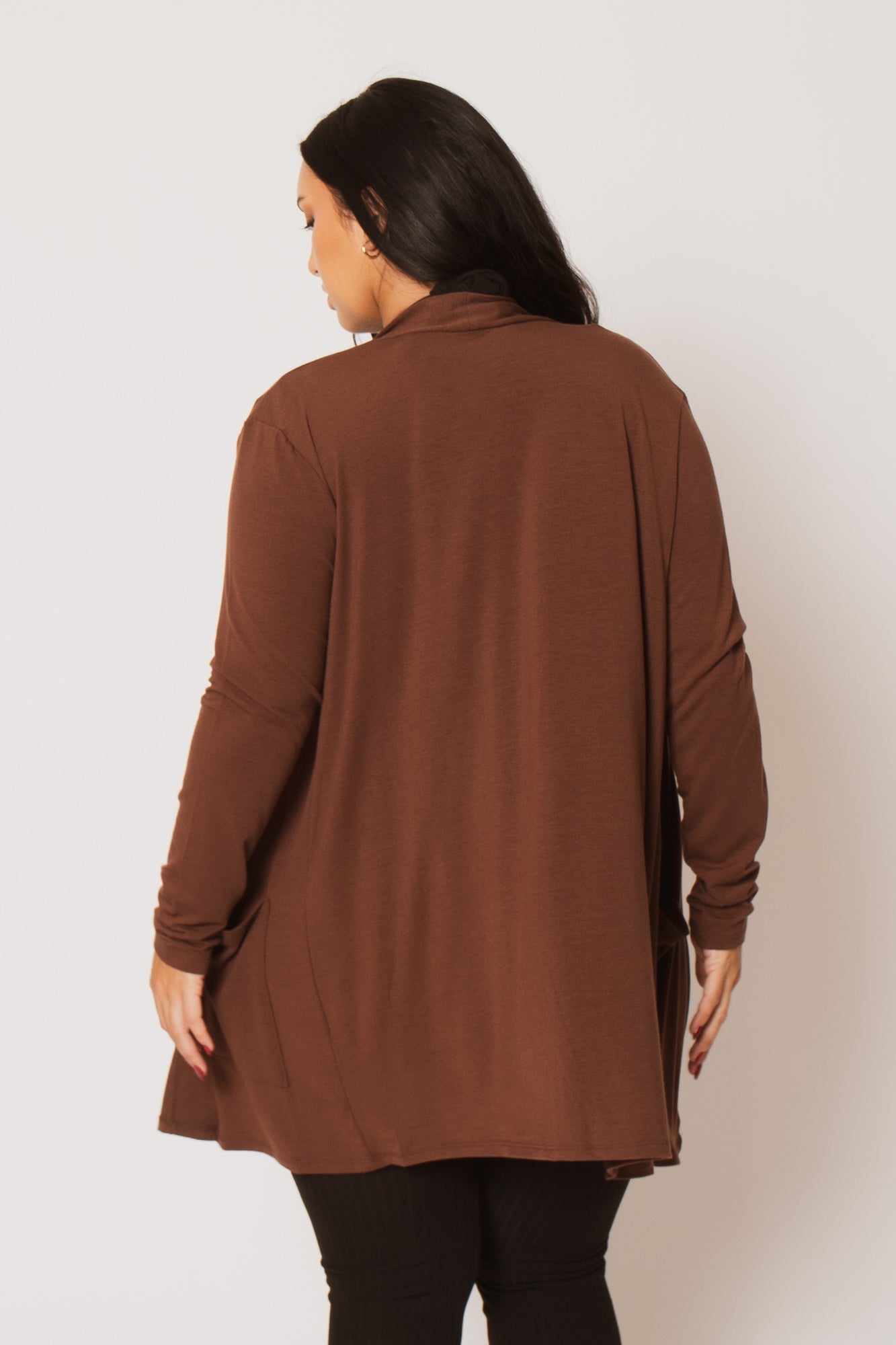 Plus Size Clara Cardigan  - Brown