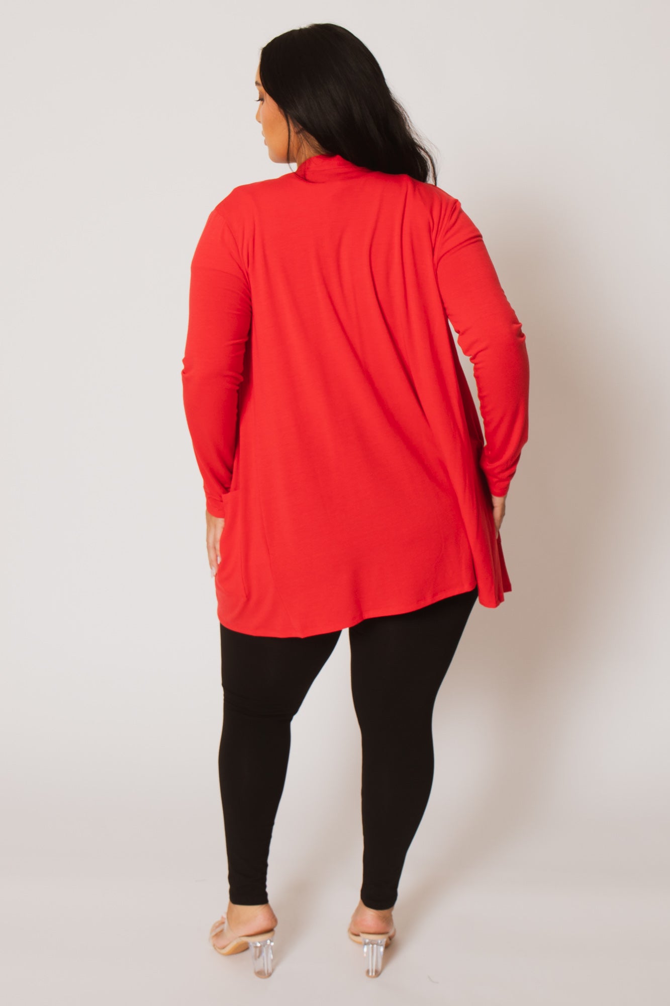 Plus Size Clara Cardigan  - Red