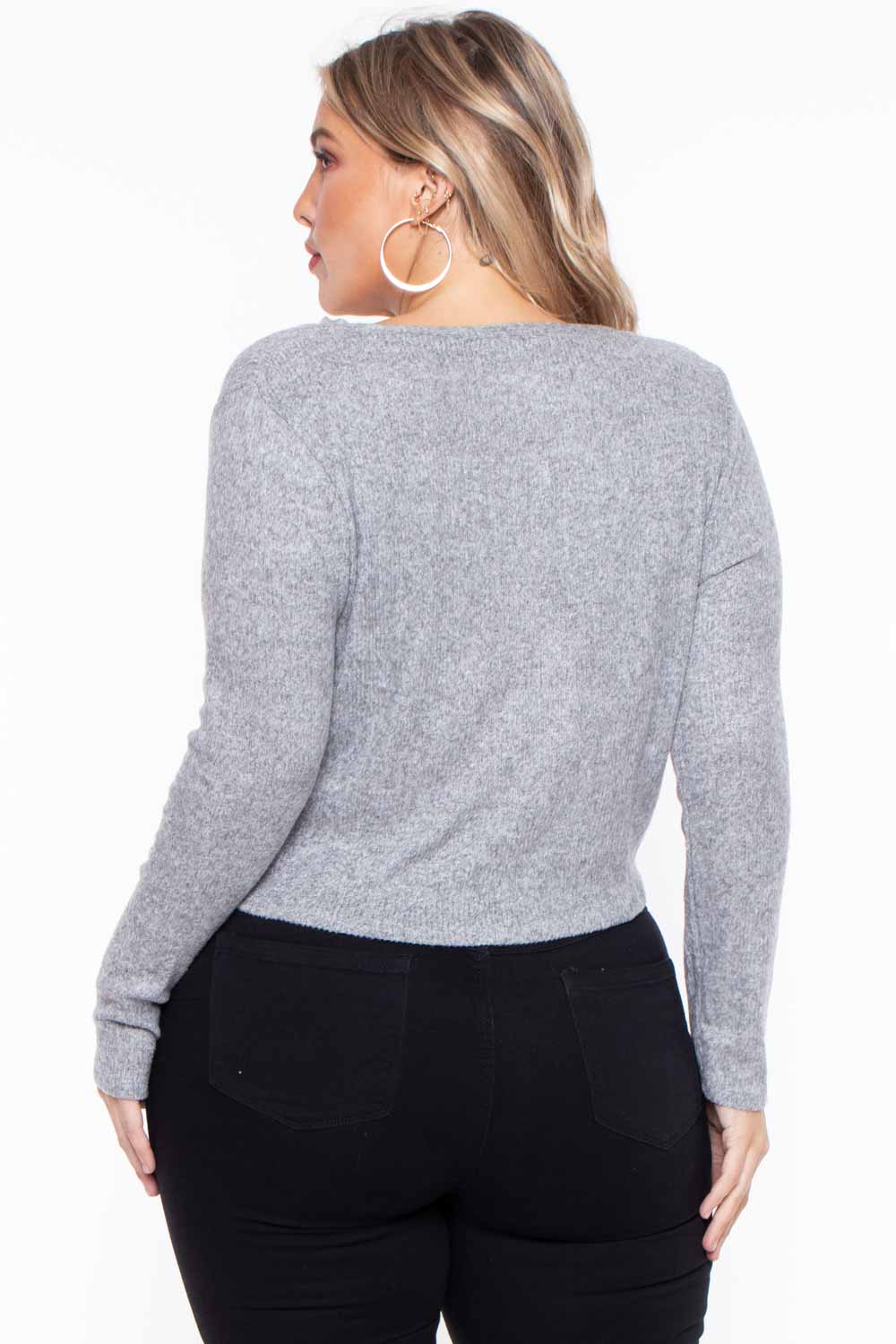 Plus Size Delaney Sweater - Gray