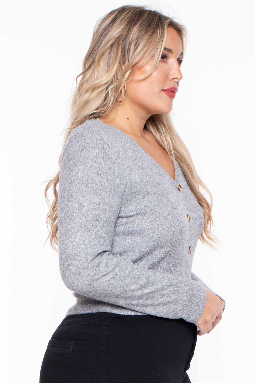 Plus Size Delaney Sweater - Gray