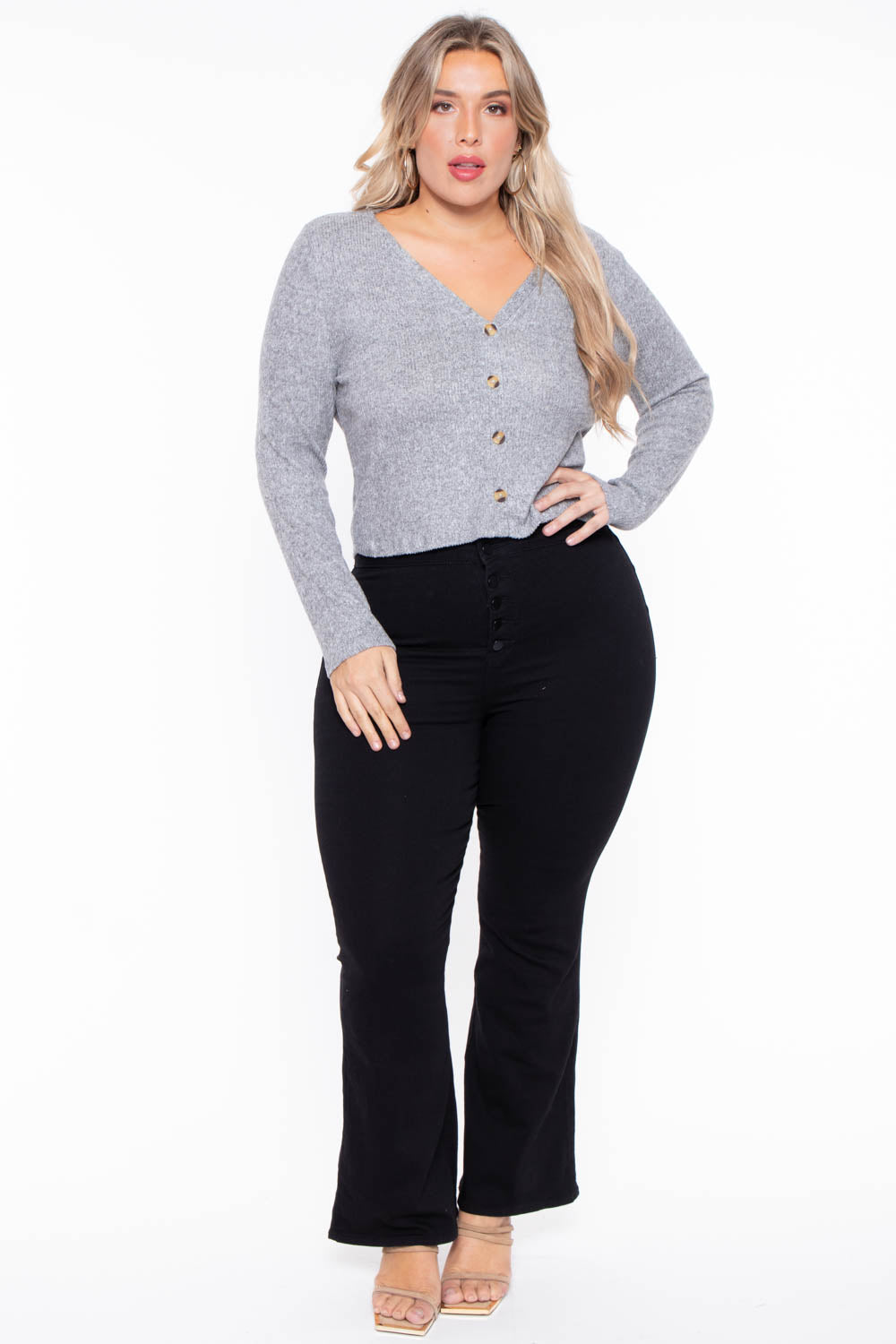 Plus Size Delaney Sweater - Gray