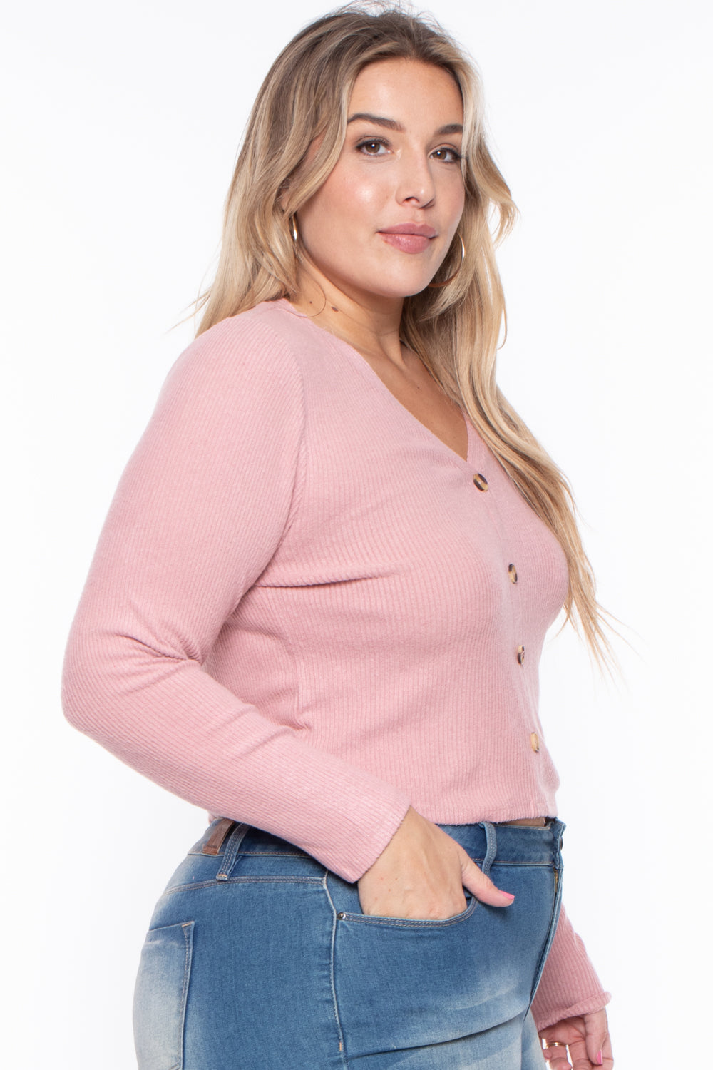 Plus Size Delaney Sweater - Mauve
