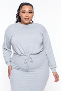 Plus Size Essential Cropped Pullover Sweatshirt - Heather Grey