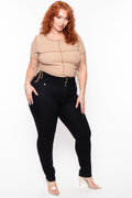 Plus Size Adria Ruched Top - Mocha