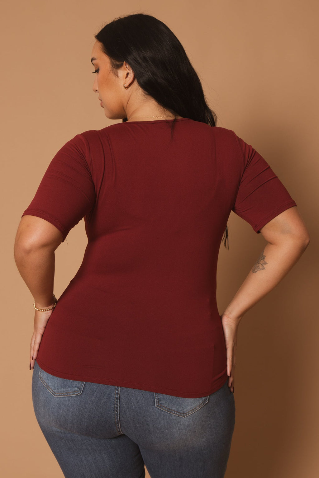Plus Size Camila Top - Burgundy