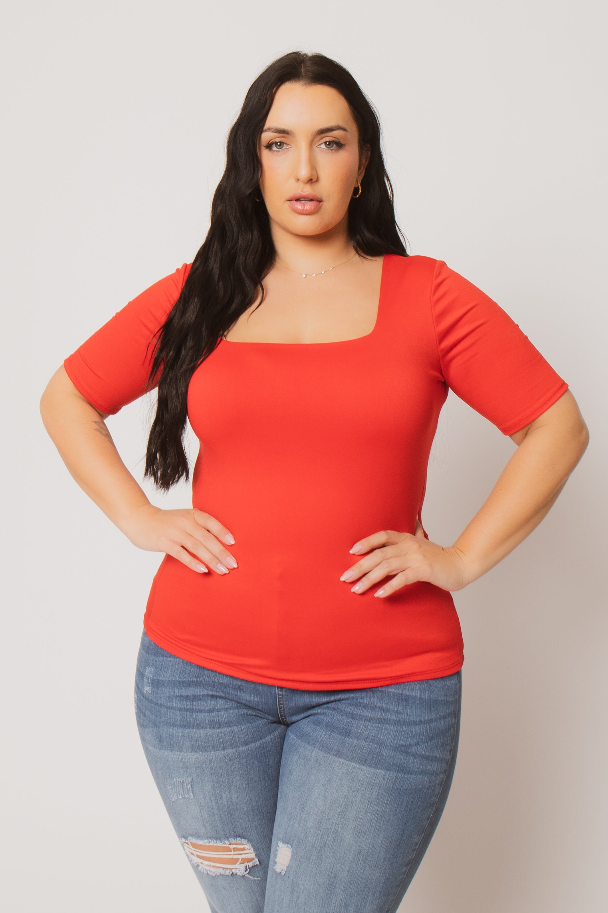 Plus Size Camila Top - Red
