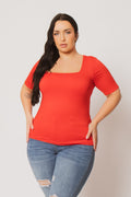 Plus Size Camila Top - Red