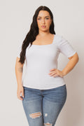Plus Size Camila Top - White