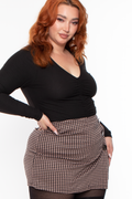 Plus Size Mallory Ruched Top - Black