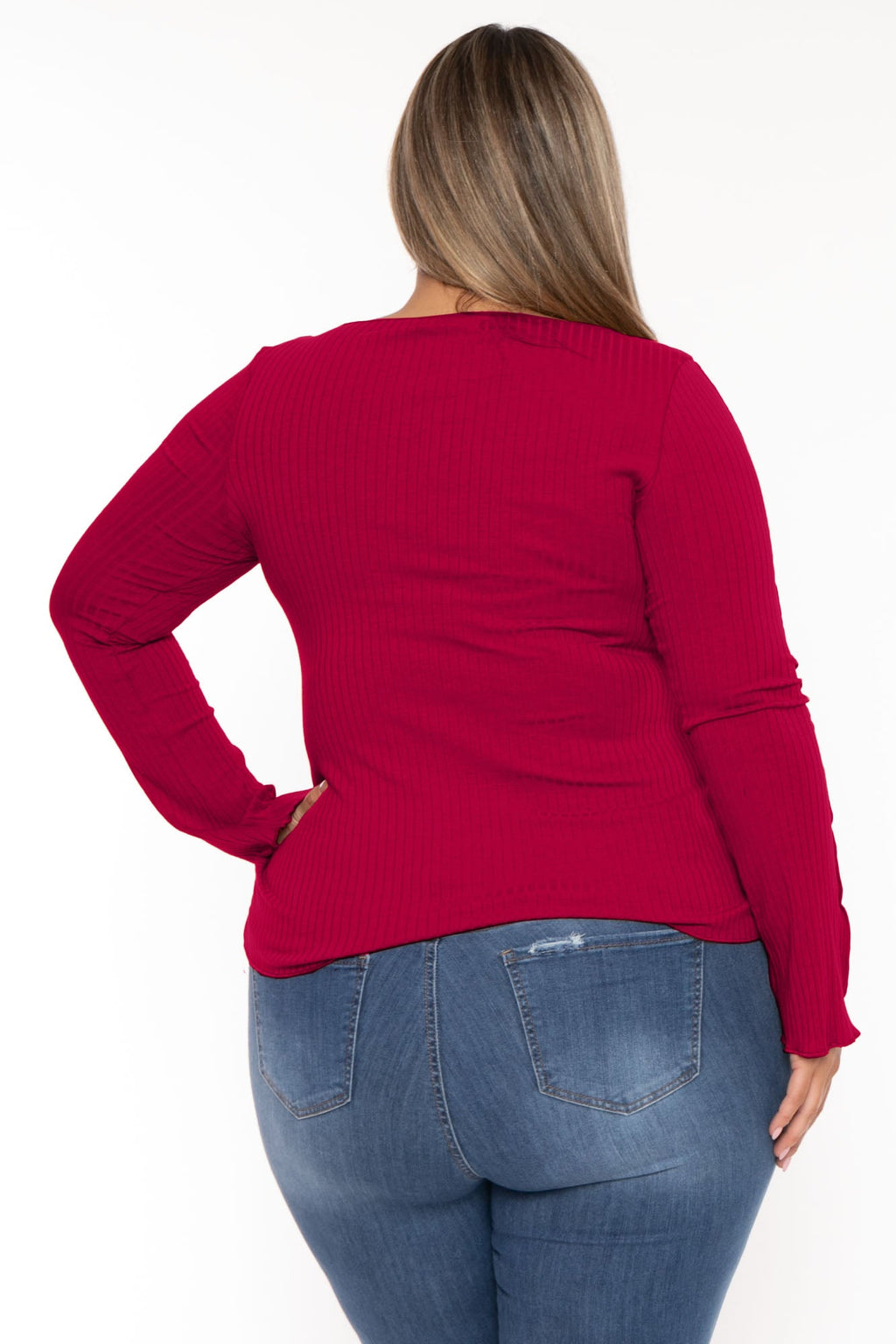 Plus Size Nancy Expose Seems Top - Magenta