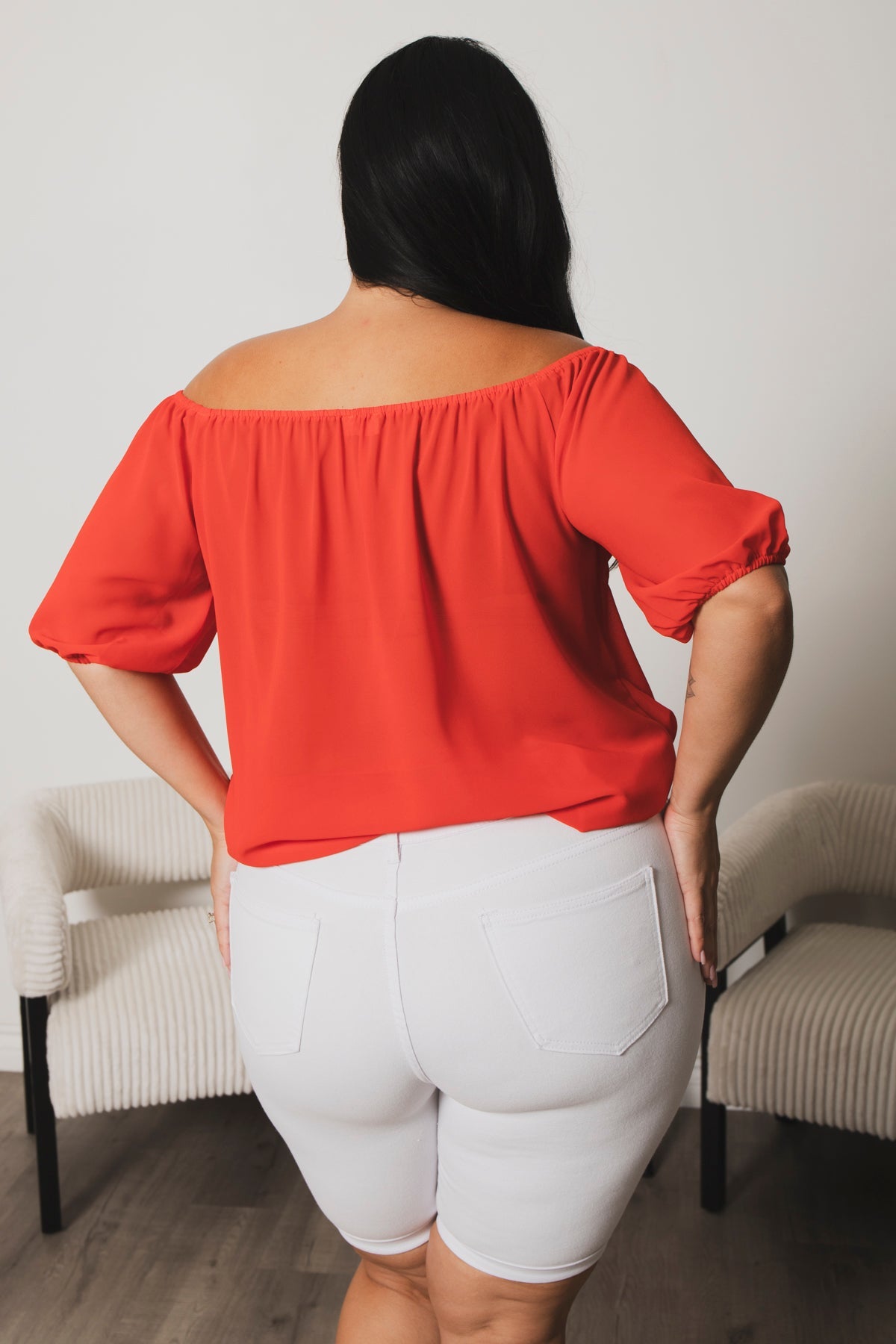 Plus Size Sapphire Breeze Top  - Red