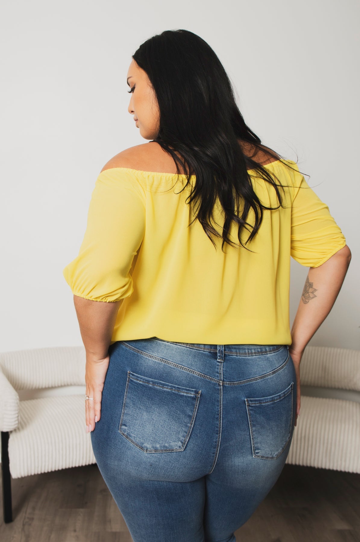 Plus Size Sapphire Breeze Top  - Yellow