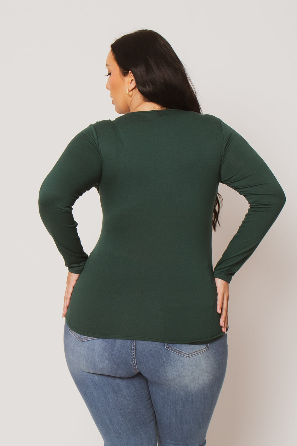 Plus Size Sleek Square Top - Green
